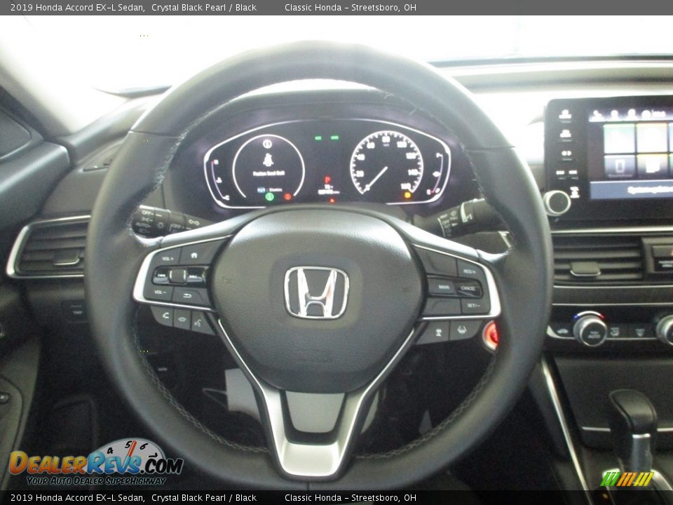 2019 Honda Accord EX-L Sedan Crystal Black Pearl / Black Photo #30