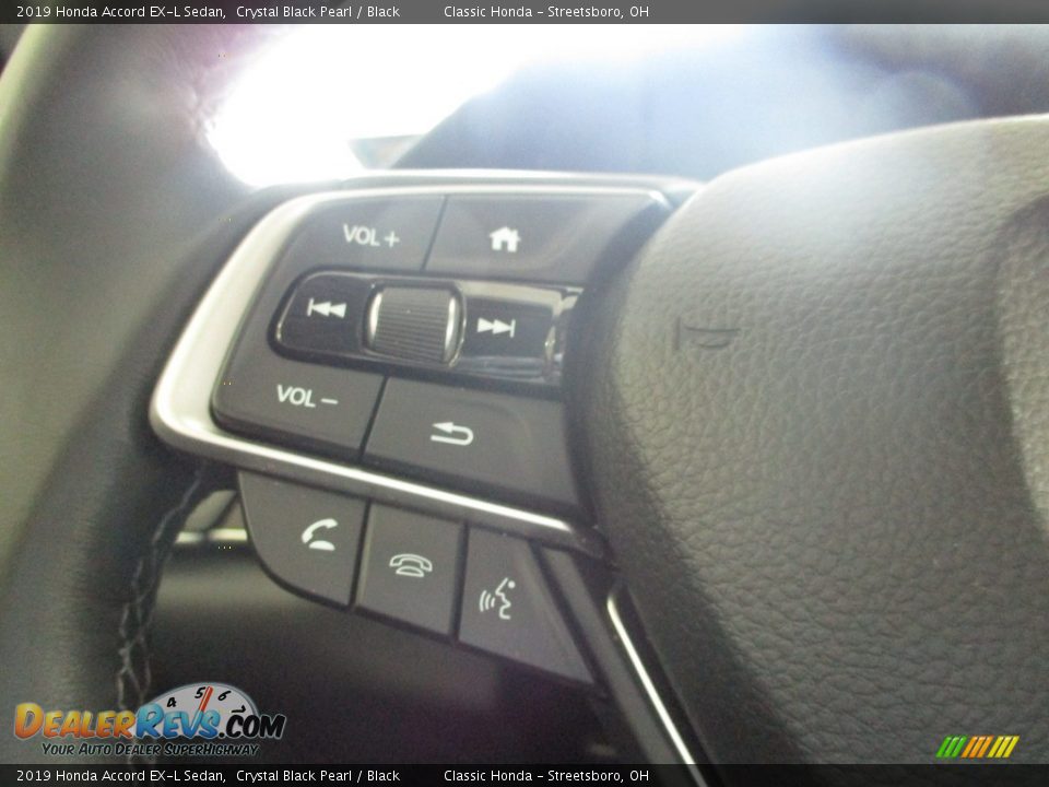 2019 Honda Accord EX-L Sedan Crystal Black Pearl / Black Photo #31
