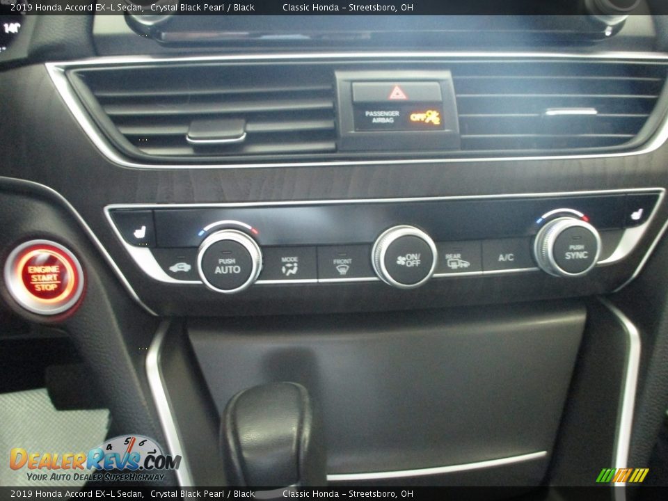 2019 Honda Accord EX-L Sedan Crystal Black Pearl / Black Photo #35