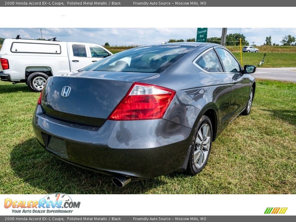 2008 Honda Accord EX-L Coupe Polished Metal Metallic / Black Photo #4