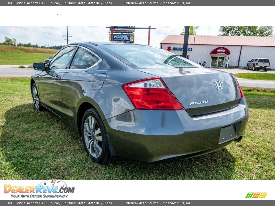 2008 Honda Accord EX-L Coupe Polished Metal Metallic / Black Photo #6