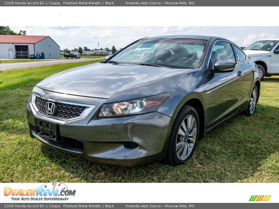 2008 Honda Accord EX-L Coupe Polished Metal Metallic / Black Photo #8