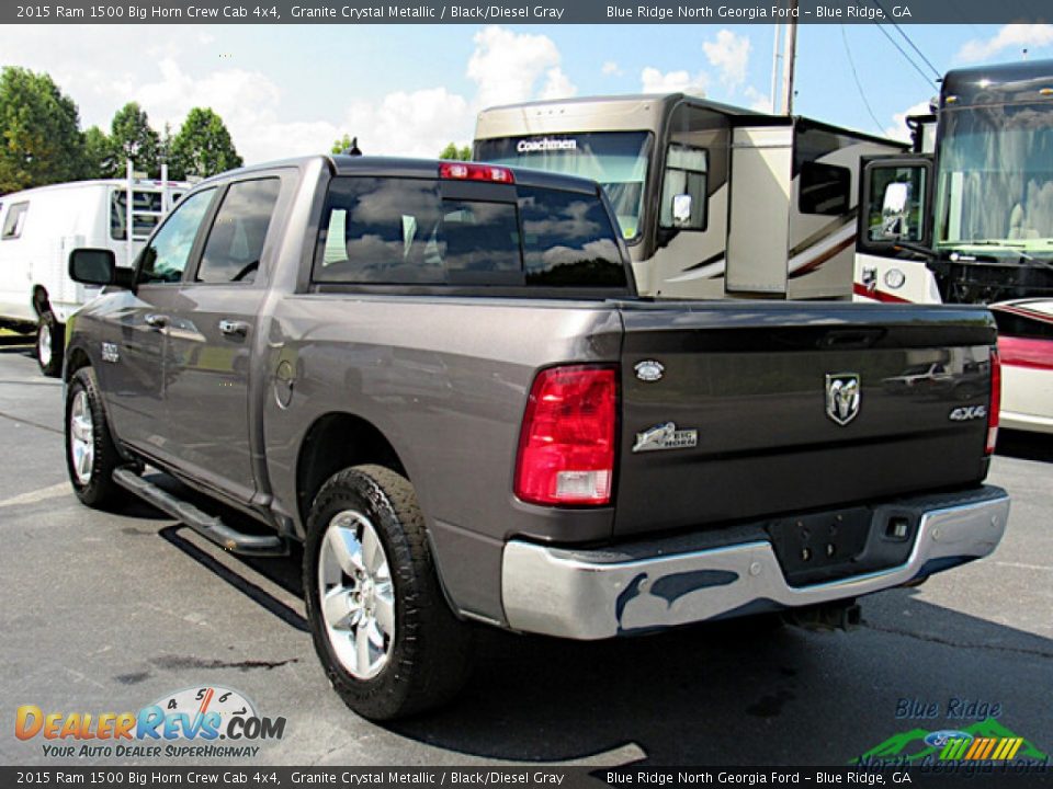 2015 Ram 1500 Big Horn Crew Cab 4x4 Granite Crystal Metallic / Black/Diesel Gray Photo #3