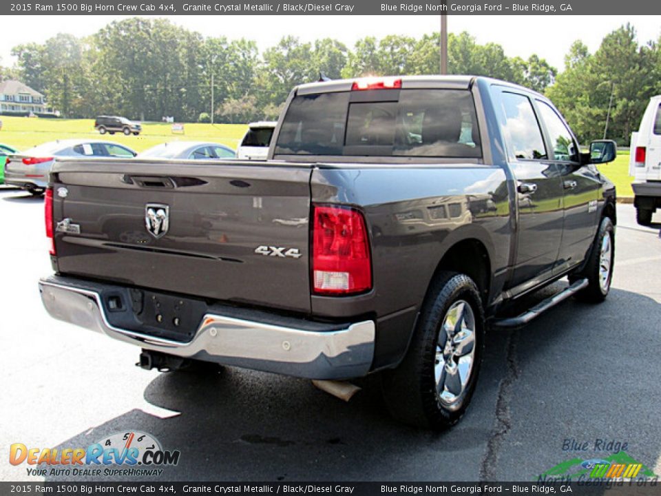 2015 Ram 1500 Big Horn Crew Cab 4x4 Granite Crystal Metallic / Black/Diesel Gray Photo #5