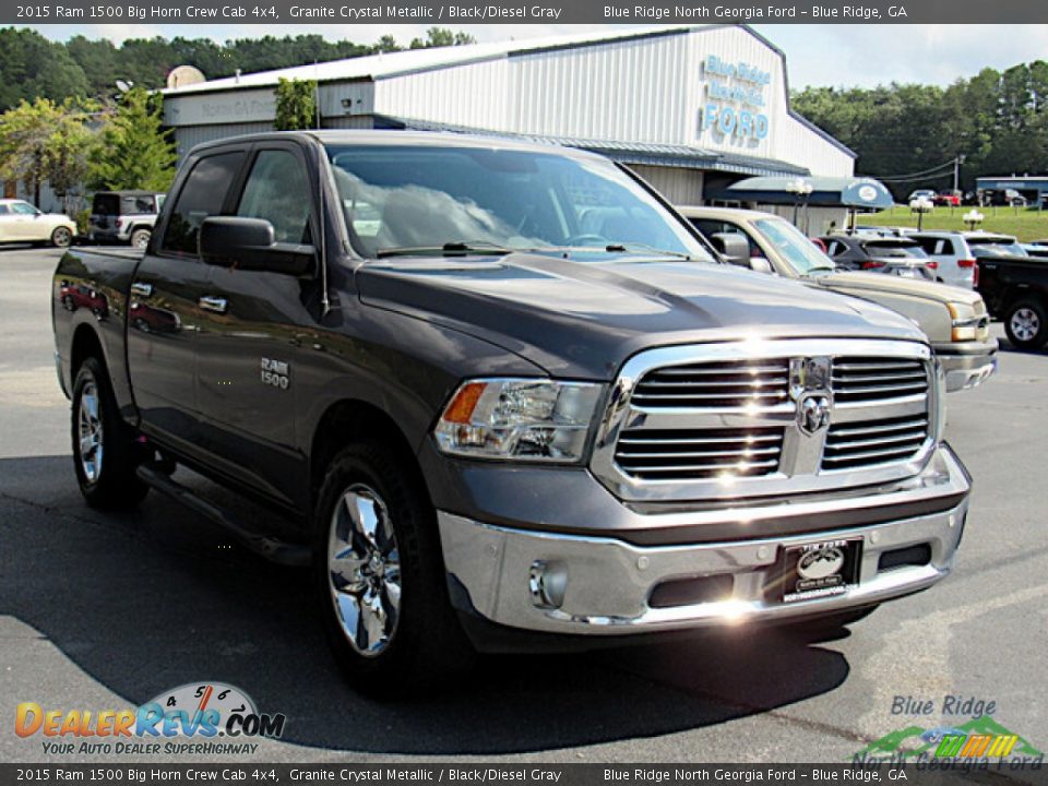 2015 Ram 1500 Big Horn Crew Cab 4x4 Granite Crystal Metallic / Black/Diesel Gray Photo #7