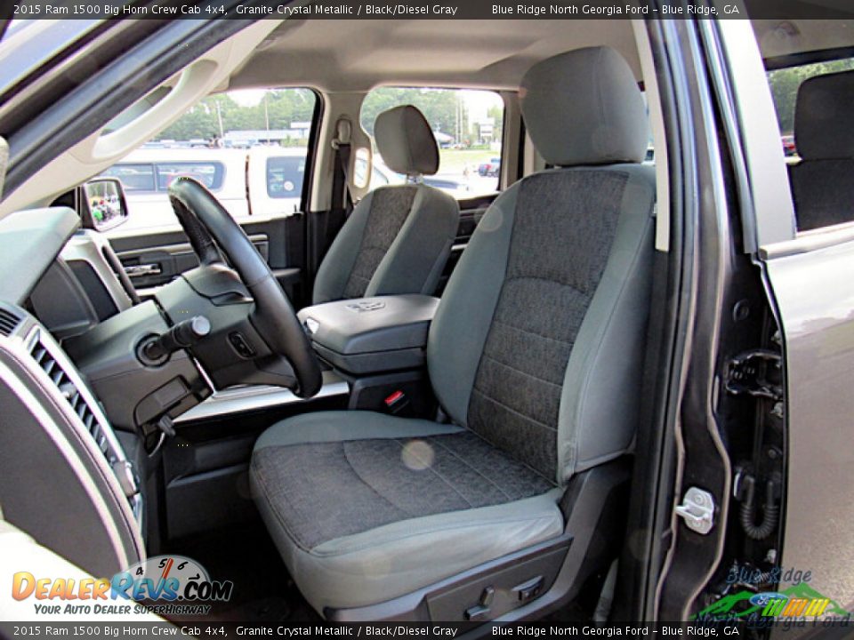 Front Seat of 2015 Ram 1500 Big Horn Crew Cab 4x4 Photo #11