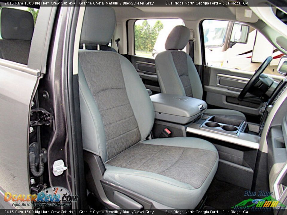 Front Seat of 2015 Ram 1500 Big Horn Crew Cab 4x4 Photo #12