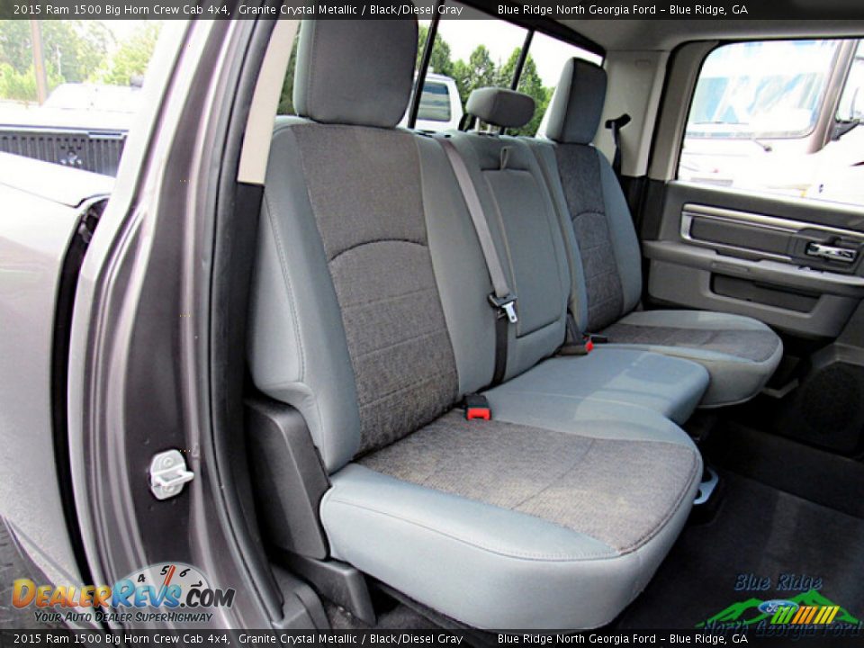 Rear Seat of 2015 Ram 1500 Big Horn Crew Cab 4x4 Photo #13