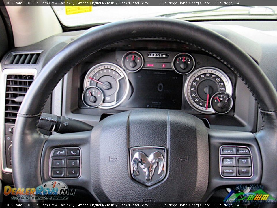 2015 Ram 1500 Big Horn Crew Cab 4x4 Steering Wheel Photo #18