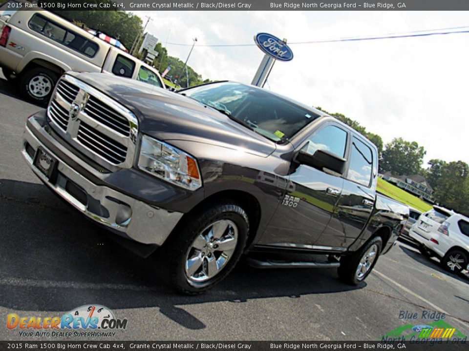 2015 Ram 1500 Big Horn Crew Cab 4x4 Granite Crystal Metallic / Black/Diesel Gray Photo #24