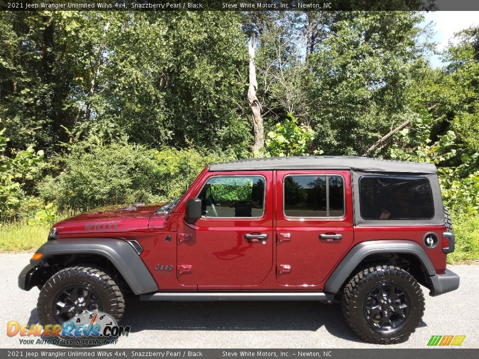 2021 Jeep Wrangler Unlimited Willys 4x4 Snazzberry Pearl / Black Photo #1