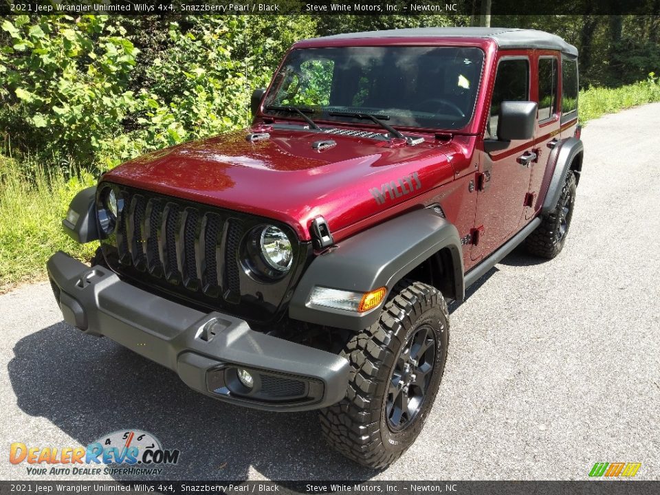 2021 Jeep Wrangler Unlimited Willys 4x4 Snazzberry Pearl / Black Photo #2