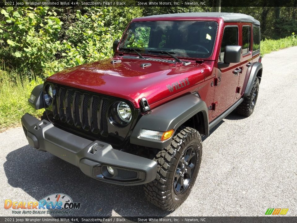 2021 Jeep Wrangler Unlimited Willys 4x4 Snazzberry Pearl / Black Photo #2