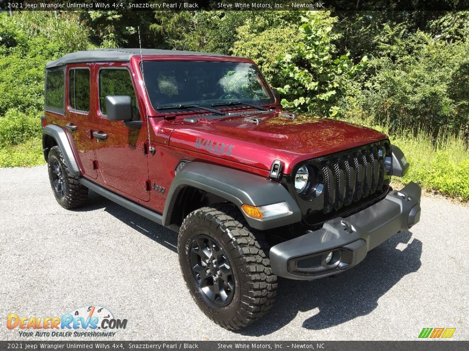 2021 Jeep Wrangler Unlimited Willys 4x4 Snazzberry Pearl / Black Photo #4