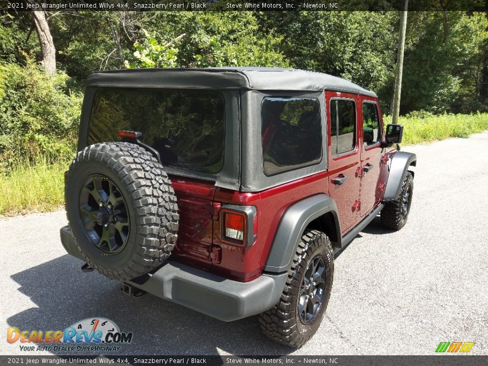 2021 Jeep Wrangler Unlimited Willys 4x4 Snazzberry Pearl / Black Photo #6