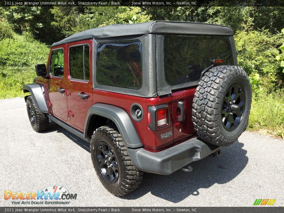 2021 Jeep Wrangler Unlimited Willys 4x4 Snazzberry Pearl / Black Photo #8