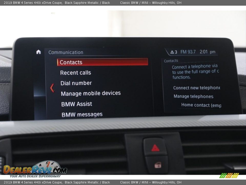Controls of 2019 BMW 4 Series 440i xDrive Coupe Photo #12