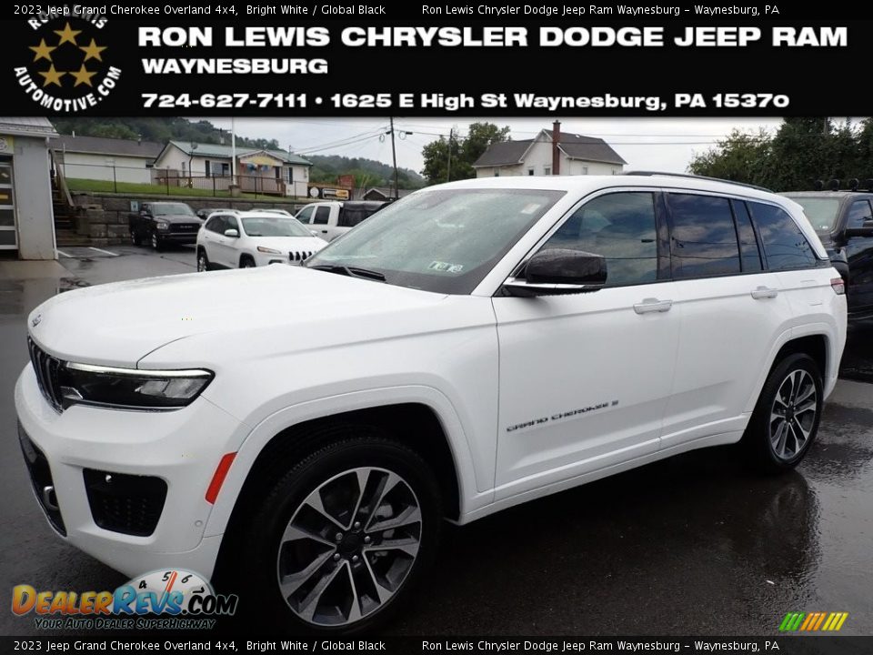 2023 Jeep Grand Cherokee Overland 4x4 Bright White / Global Black Photo #1