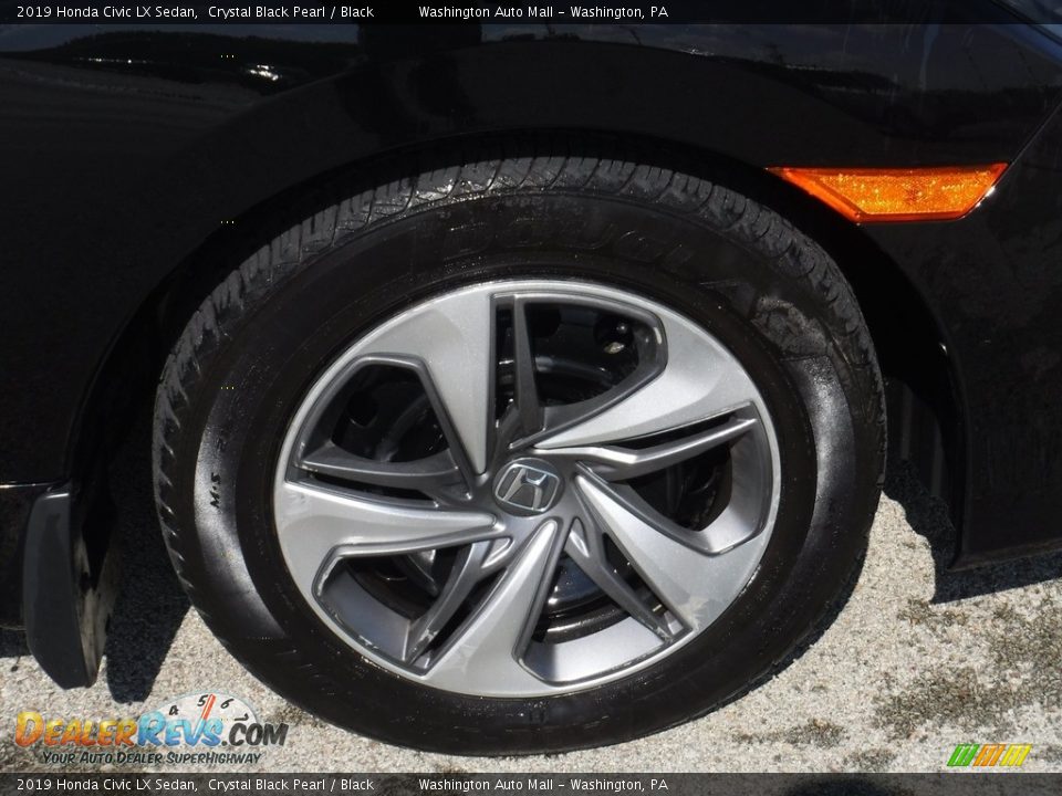 2019 Honda Civic LX Sedan Crystal Black Pearl / Black Photo #3