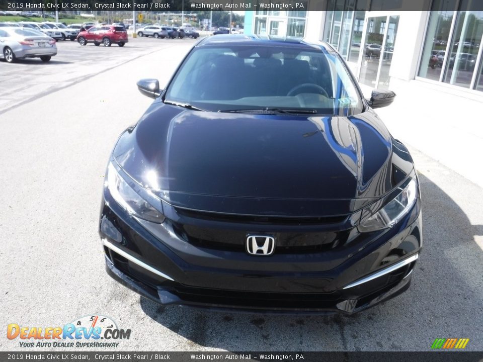 2019 Honda Civic LX Sedan Crystal Black Pearl / Black Photo #4