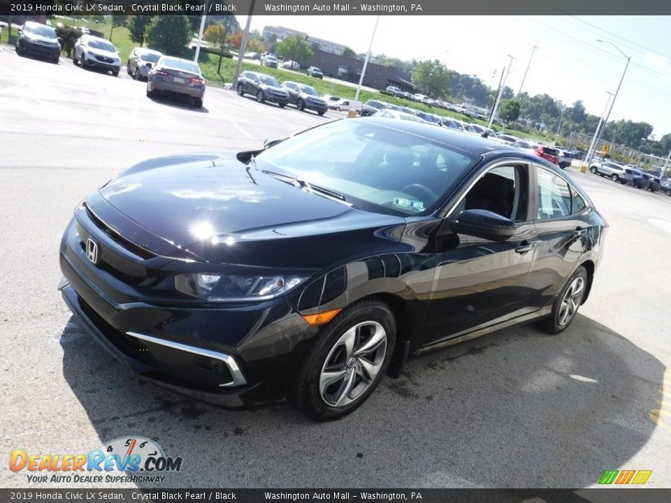 2019 Honda Civic LX Sedan Crystal Black Pearl / Black Photo #5
