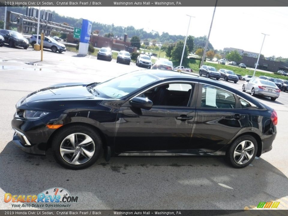 2019 Honda Civic LX Sedan Crystal Black Pearl / Black Photo #6
