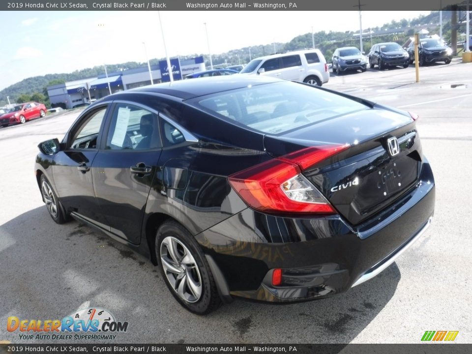 2019 Honda Civic LX Sedan Crystal Black Pearl / Black Photo #7