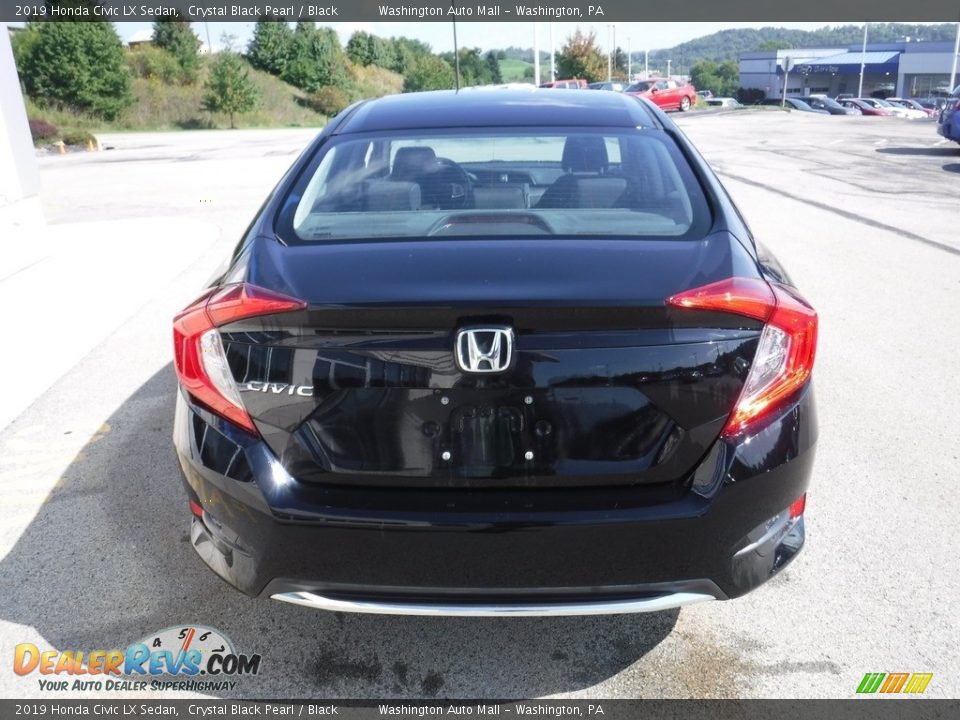 2019 Honda Civic LX Sedan Crystal Black Pearl / Black Photo #8