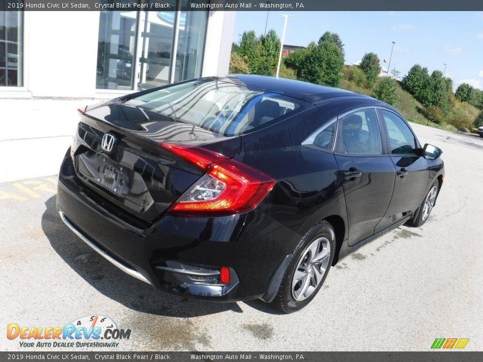 2019 Honda Civic LX Sedan Crystal Black Pearl / Black Photo #9