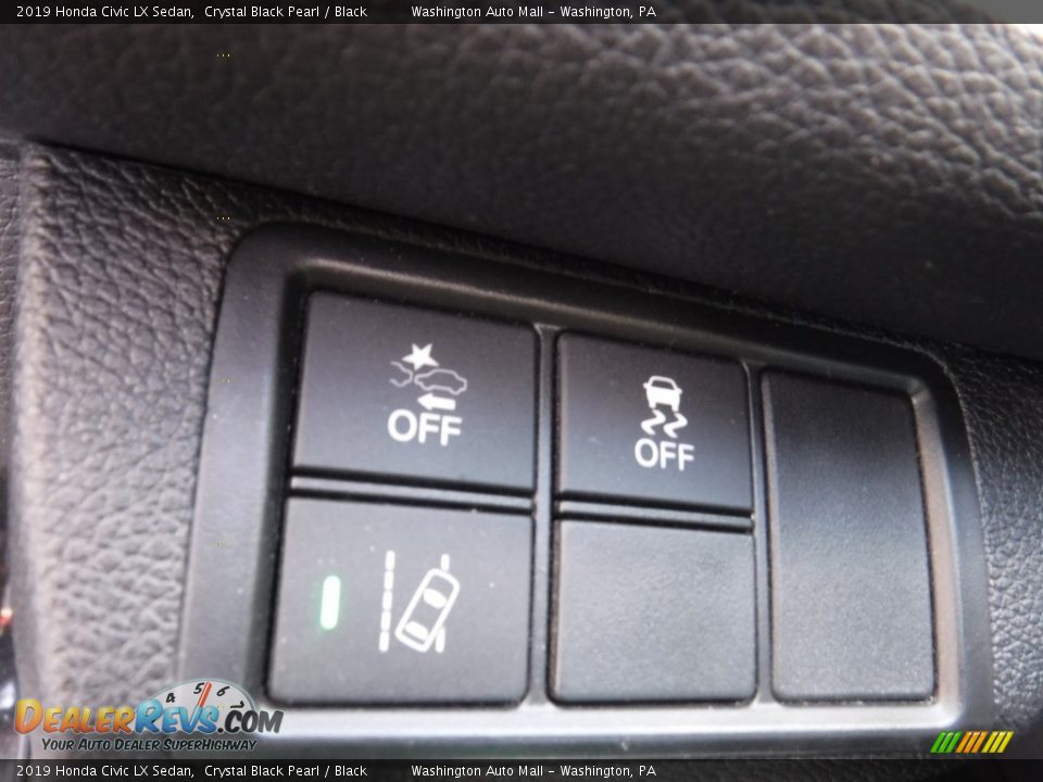 2019 Honda Civic LX Sedan Crystal Black Pearl / Black Photo #12