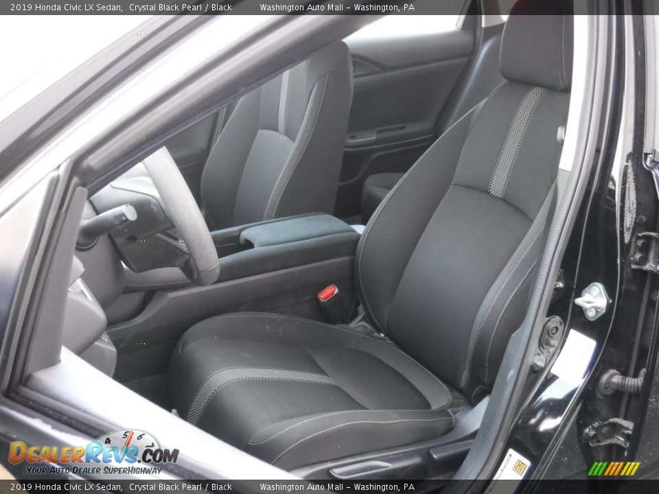 2019 Honda Civic LX Sedan Crystal Black Pearl / Black Photo #13