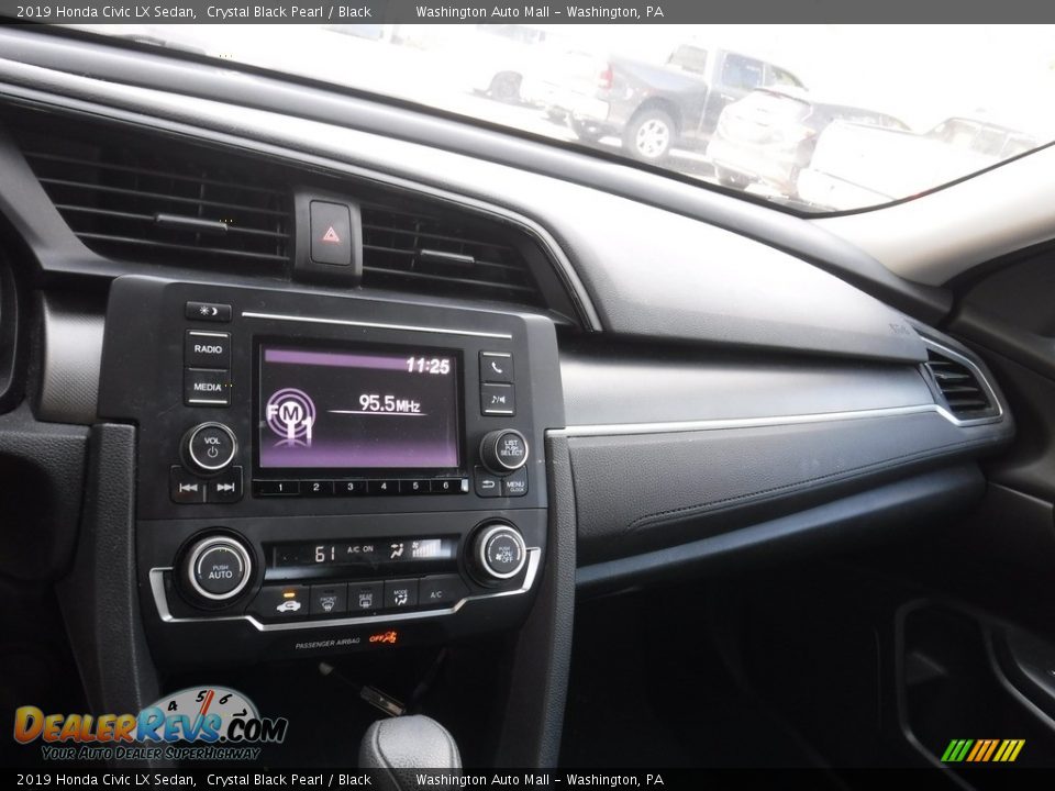 2019 Honda Civic LX Sedan Crystal Black Pearl / Black Photo #15