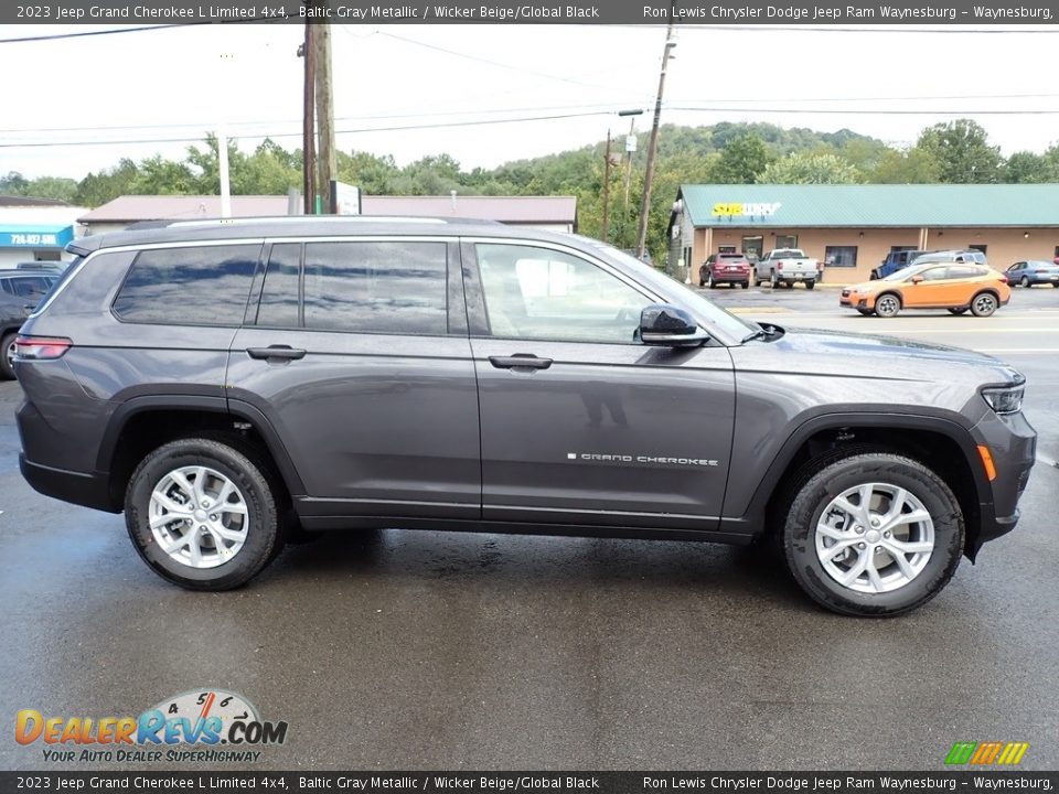 2023 Jeep Grand Cherokee L Limited 4x4 Baltic Gray Metallic / Wicker Beige/Global Black Photo #7