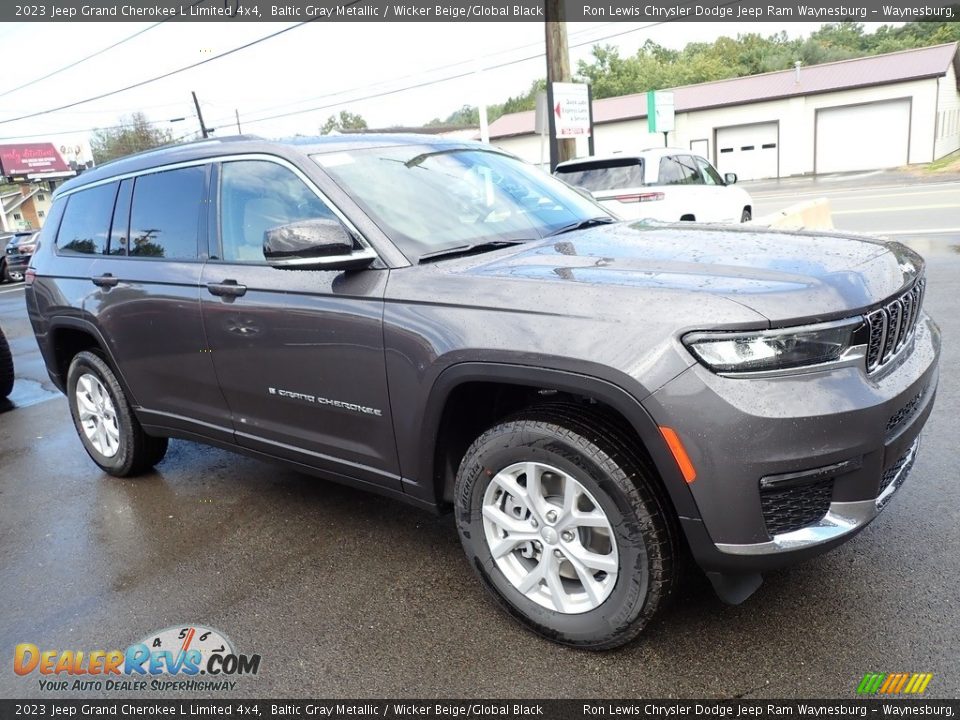 2023 Jeep Grand Cherokee L Limited 4x4 Baltic Gray Metallic / Wicker Beige/Global Black Photo #8