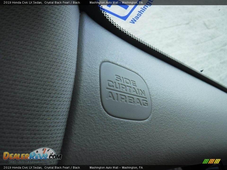 2019 Honda Civic LX Sedan Crystal Black Pearl / Black Photo #17
