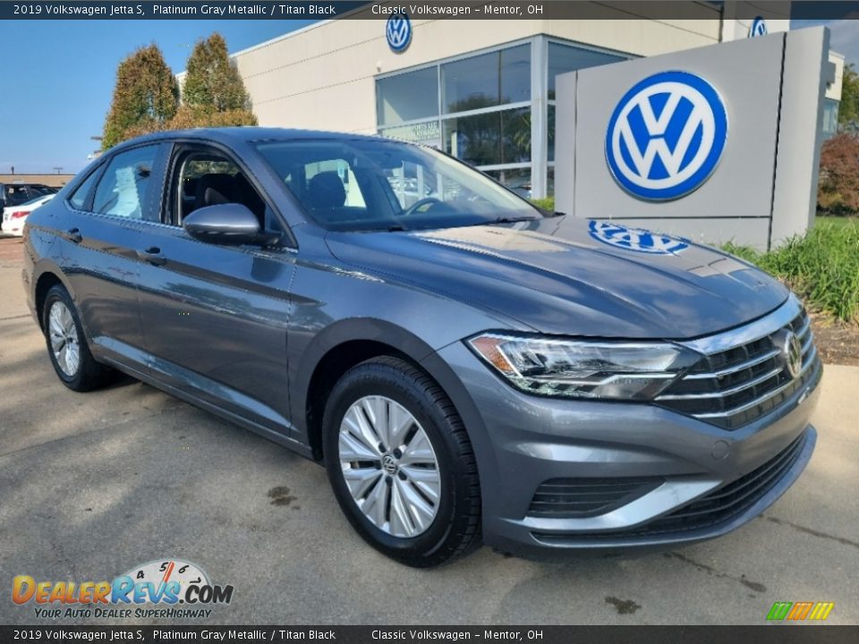 2019 Volkswagen Jetta S Platinum Gray Metallic / Titan Black Photo #1