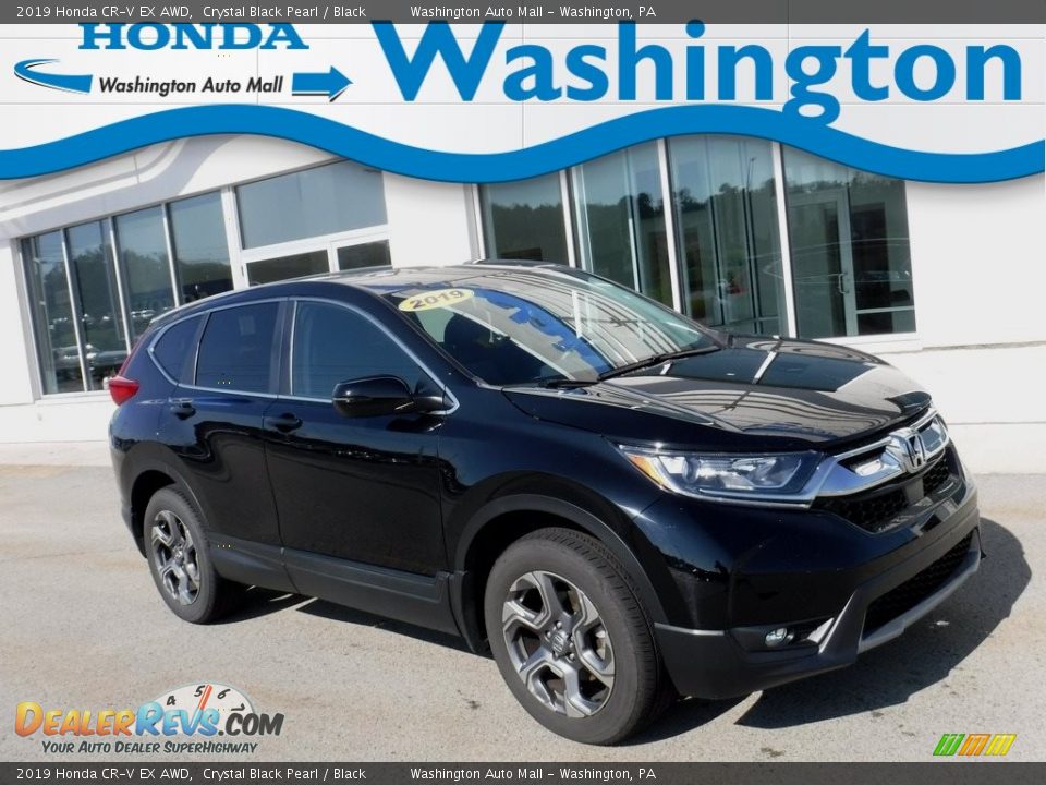 2019 Honda CR-V EX AWD Crystal Black Pearl / Black Photo #1