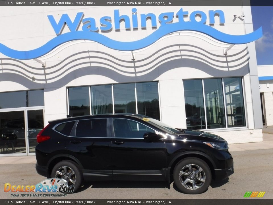 2019 Honda CR-V EX AWD Crystal Black Pearl / Black Photo #2