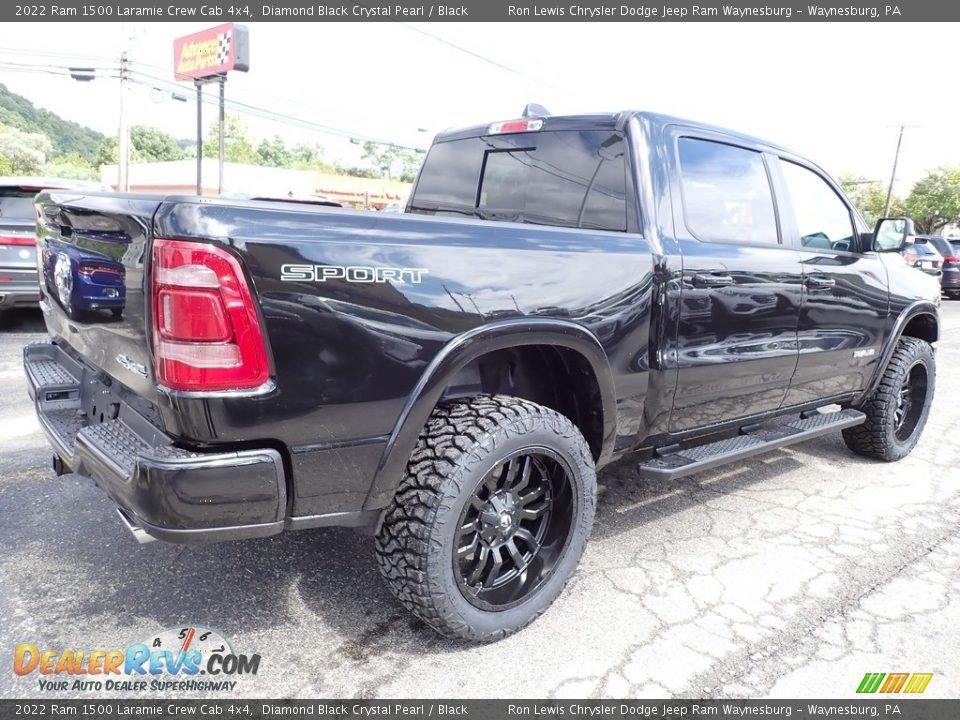 2022 Ram 1500 Laramie Crew Cab 4x4 Diamond Black Crystal Pearl / Black Photo #5