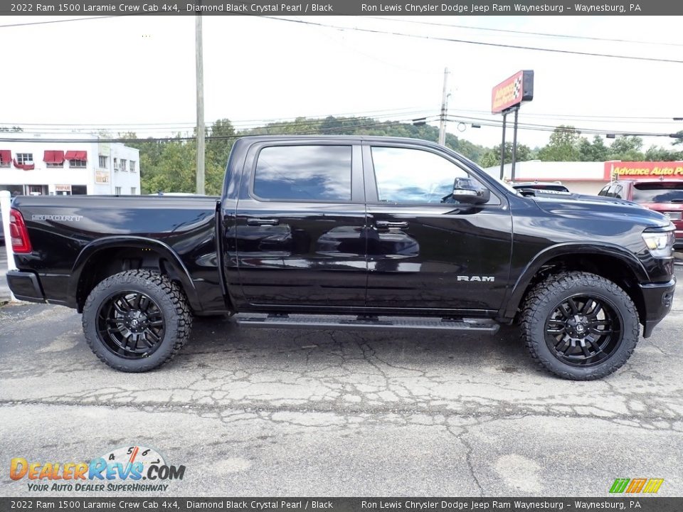 2022 Ram 1500 Laramie Crew Cab 4x4 Diamond Black Crystal Pearl / Black Photo #6