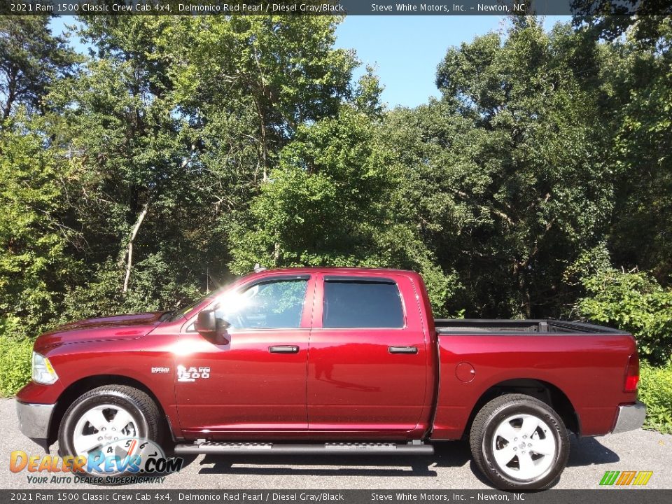 2021 Ram 1500 Classic Crew Cab 4x4 Delmonico Red Pearl / Diesel Gray/Black Photo #1