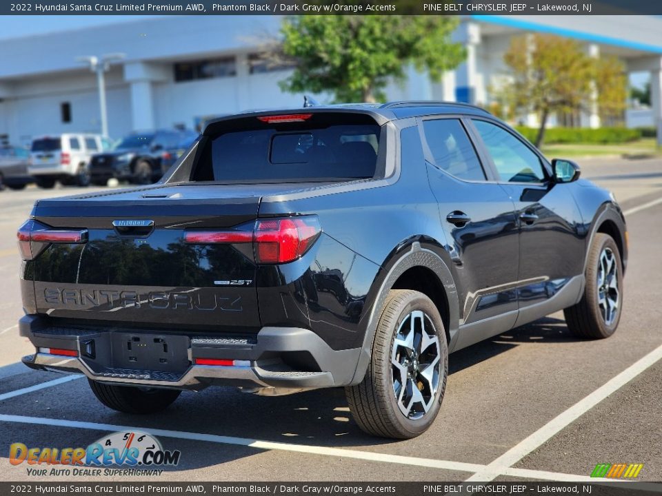 2022 Hyundai Santa Cruz Limited Premium AWD Phantom Black / Dark Gray w/Orange Accents Photo #7