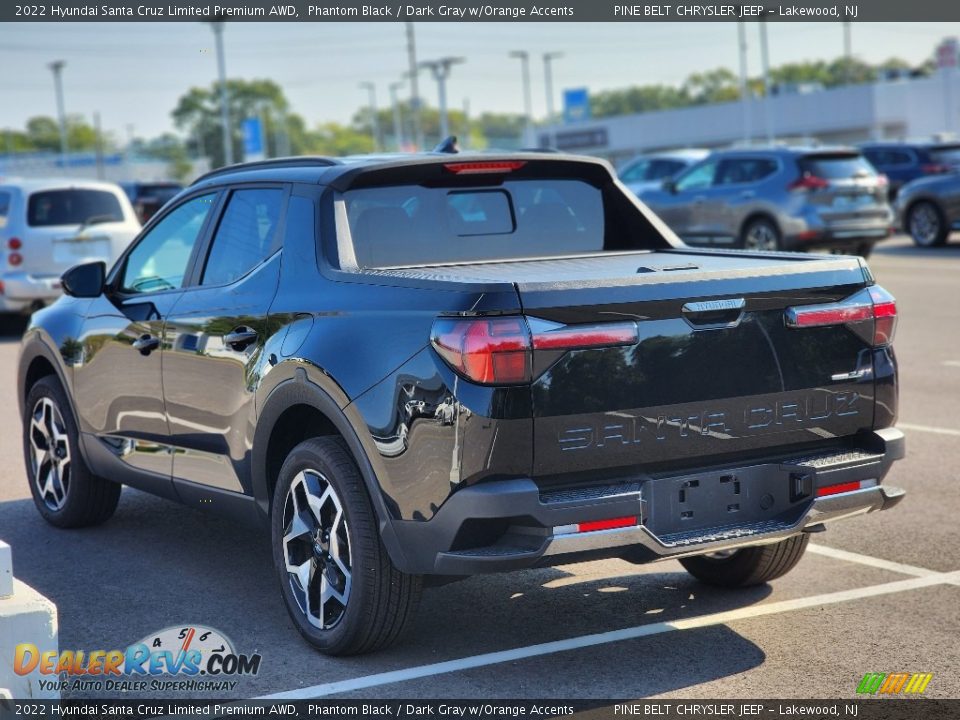 2022 Hyundai Santa Cruz Limited Premium AWD Phantom Black / Dark Gray w/Orange Accents Photo #9