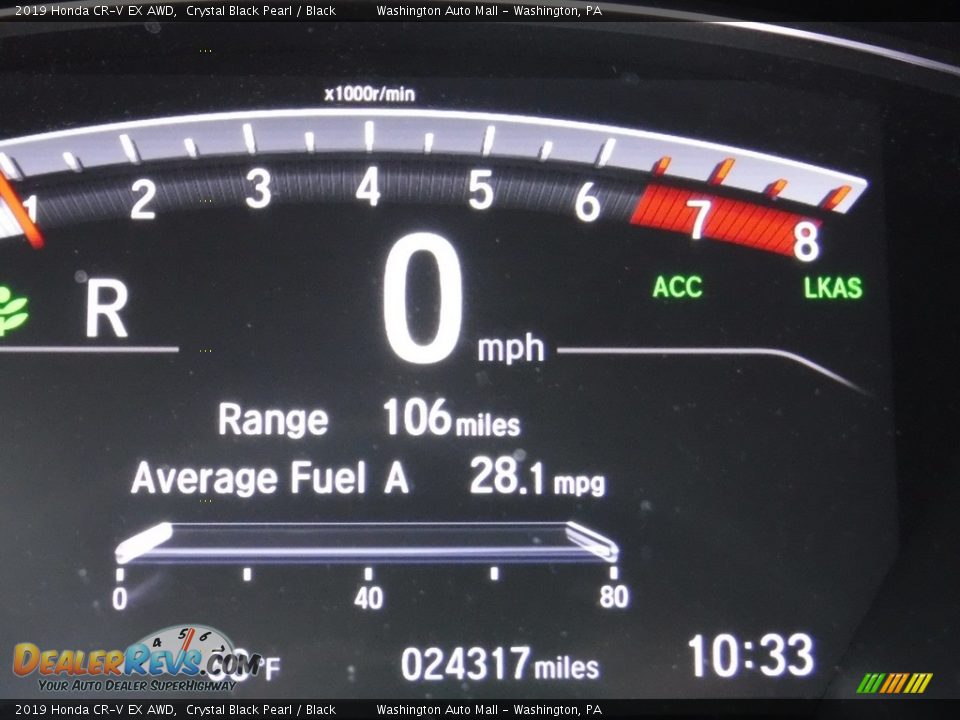 2019 Honda CR-V EX AWD Crystal Black Pearl / Black Photo #35