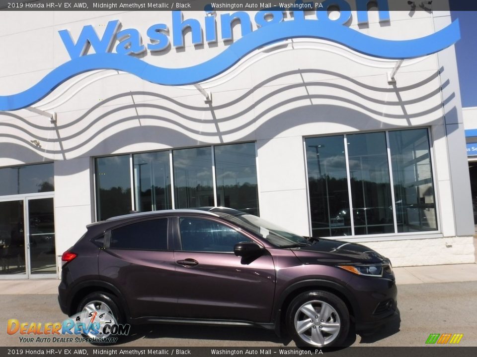 2019 Honda HR-V EX AWD Midnight Amethyst Metallic / Black Photo #3