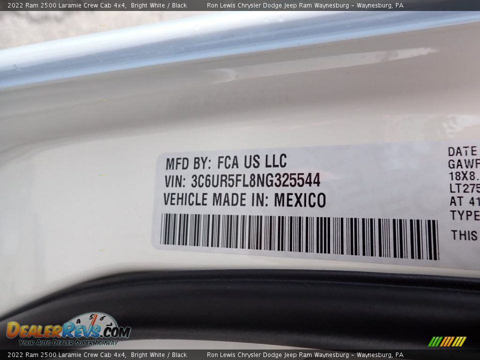 2022 Ram 2500 Laramie Crew Cab 4x4 Bright White / Black Photo #15