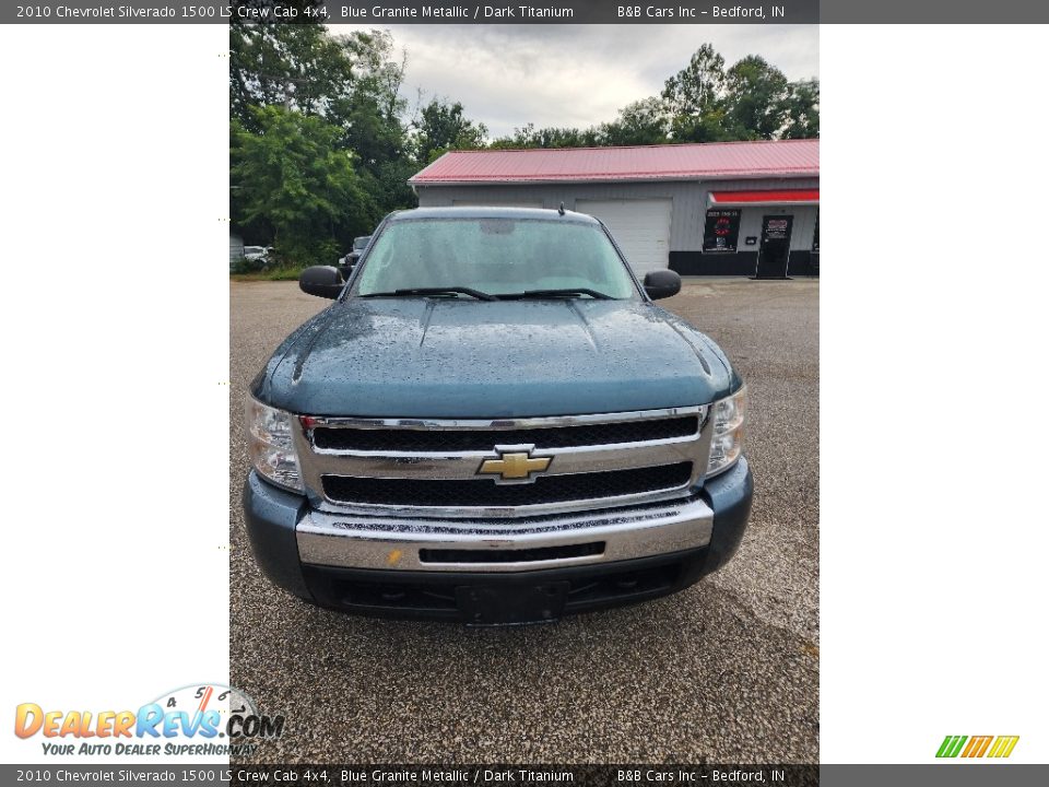 2010 Chevrolet Silverado 1500 LS Crew Cab 4x4 Blue Granite Metallic / Dark Titanium Photo #3