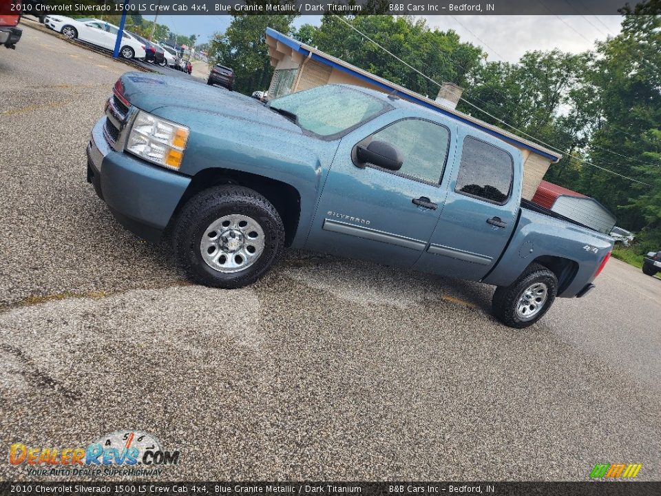 2010 Chevrolet Silverado 1500 LS Crew Cab 4x4 Blue Granite Metallic / Dark Titanium Photo #5