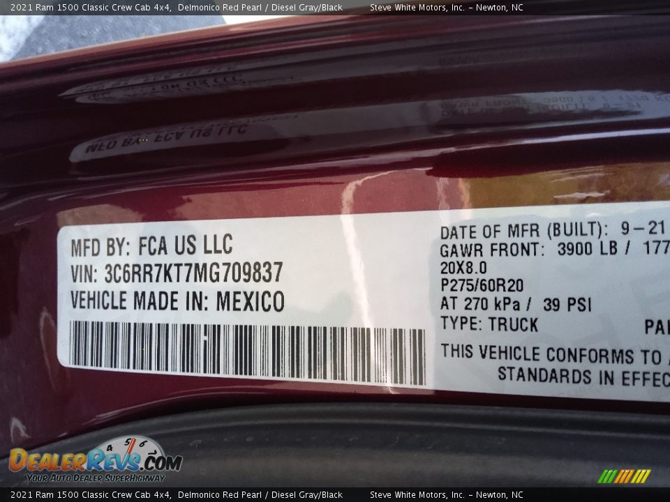 2021 Ram 1500 Classic Crew Cab 4x4 Delmonico Red Pearl / Diesel Gray/Black Photo #30