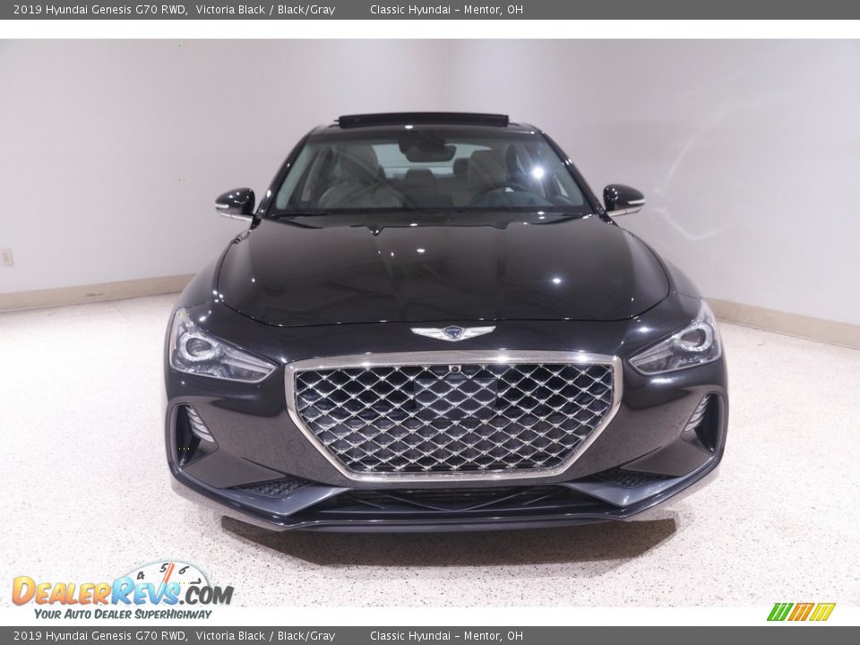 2019 Hyundai Genesis G70 RWD Victoria Black / Black/Gray Photo #2